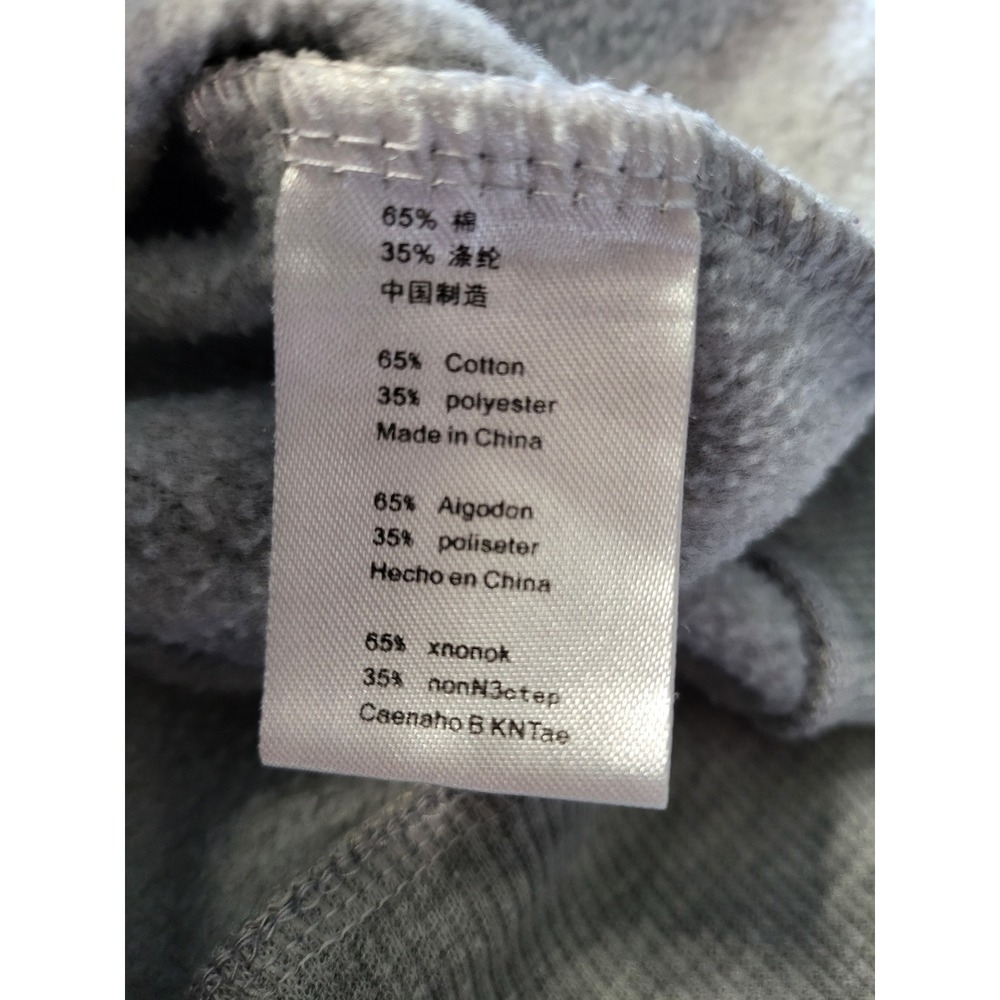 Unisex Billie Eilish Graphic Hoodie Gray Spider Eyes Barbed Wire Mens Large - Picture 4 of 6